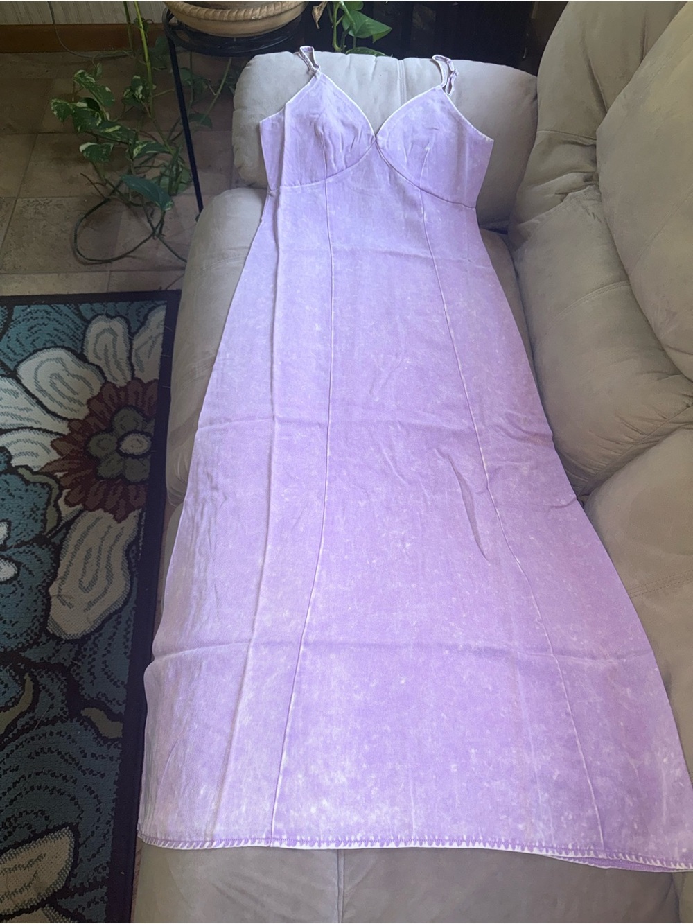 Zenana Lavender 100% Tencel Maxi Slip Dress